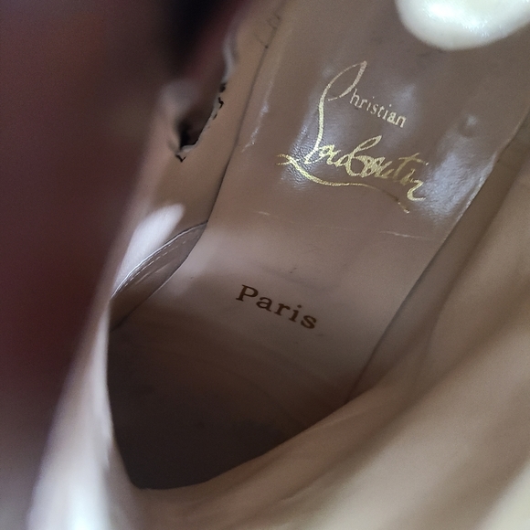 CHRISTIAN LOUBOUTIN Brown Strapped, Buckled & Zip Moto Block Heel XLNT 36.5 - Picture 2 of 7